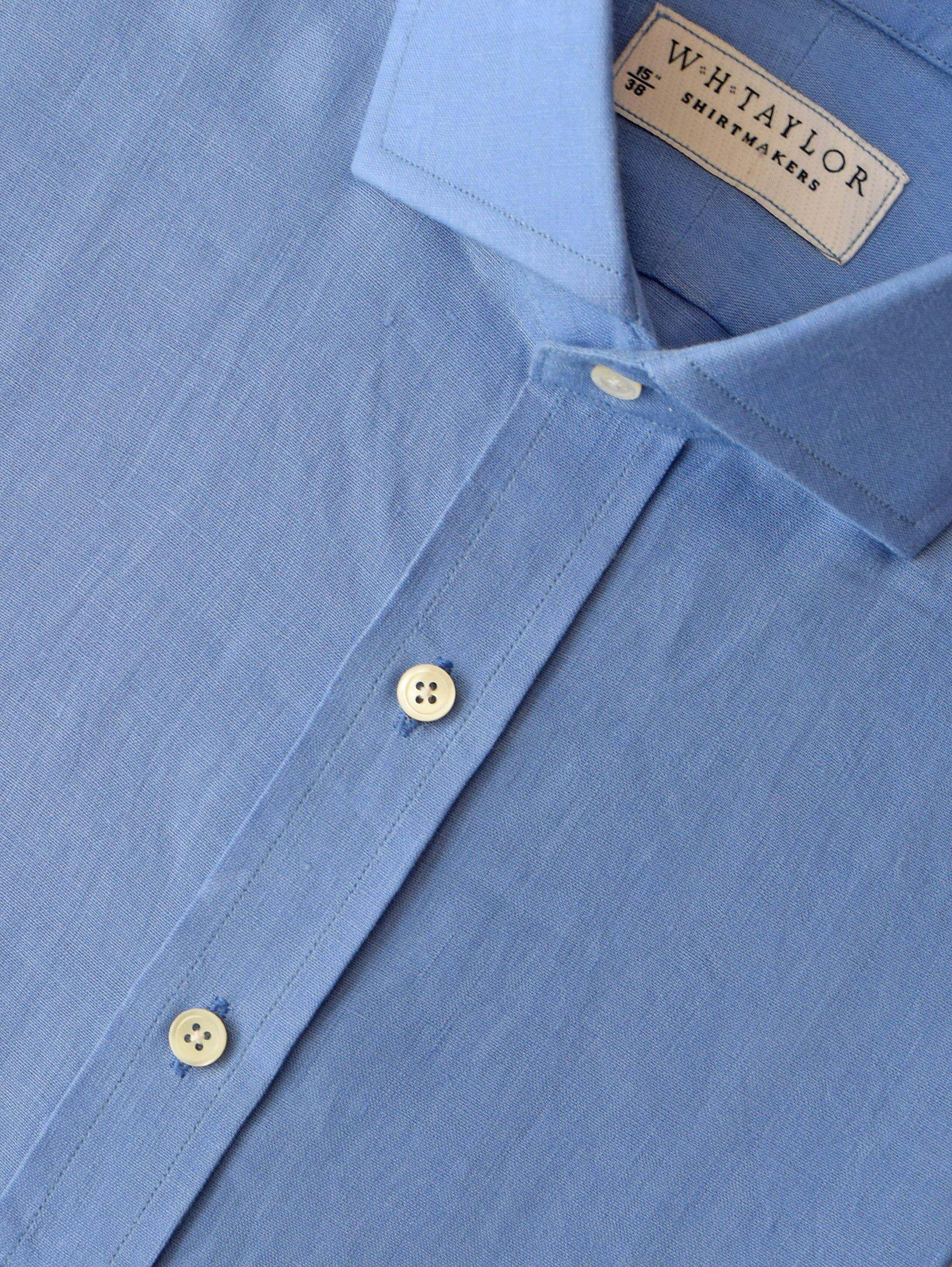 Washed Navy Linen Shirt by Proper Cloth