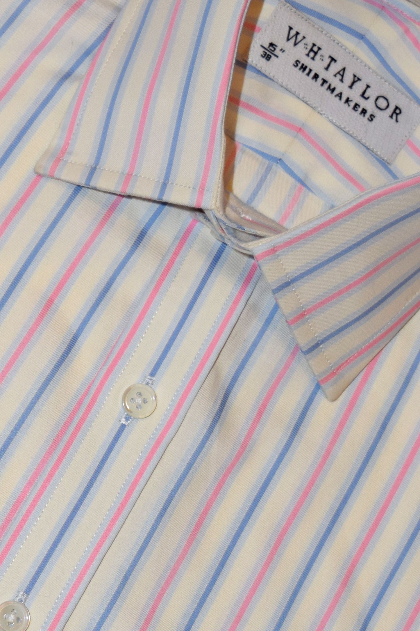 Blue & Pink Shadow Stripe Oxford Men's Bespoke Shirt