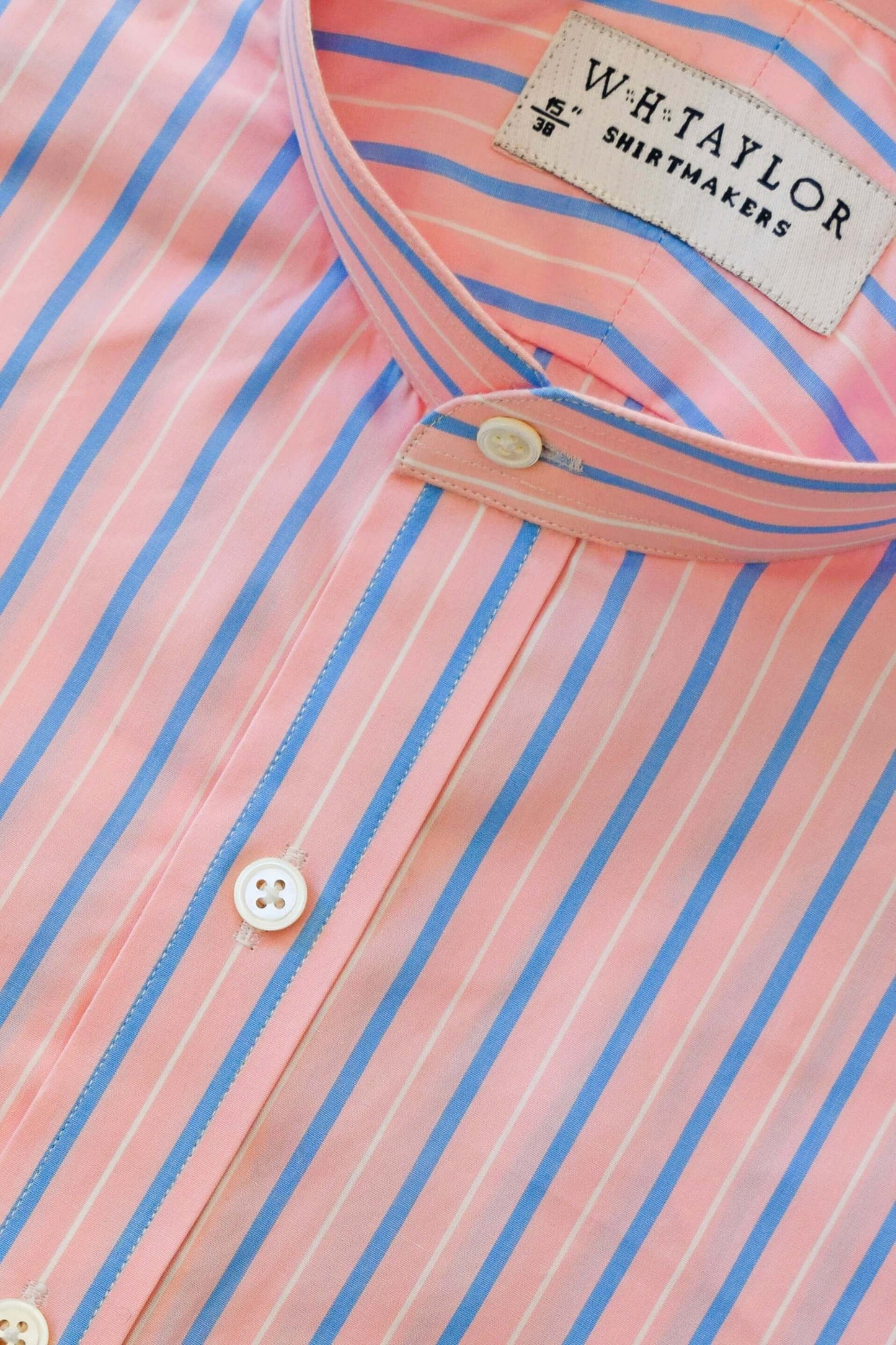 Pink & Blue Stripe Men's Bespoke Shirt