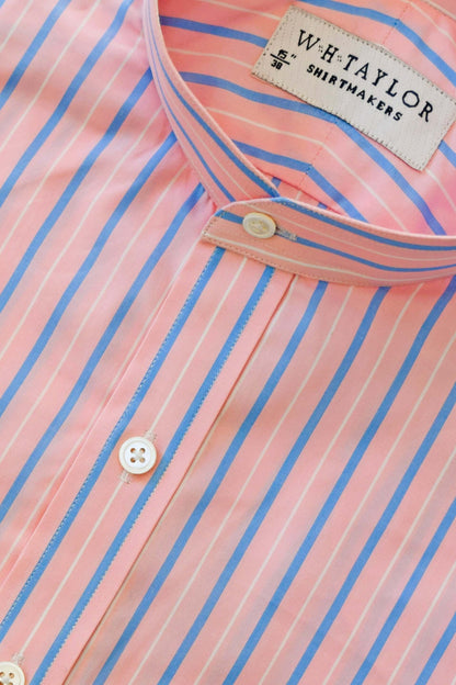 Pink & Blue Stripe Men's Bespoke Shirt