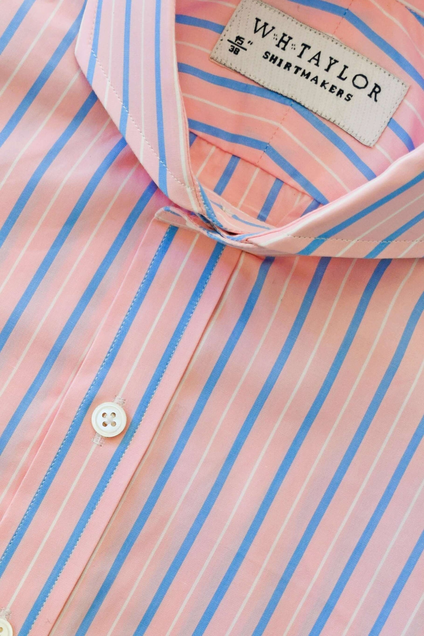 Pink & Blue Stripe Men's Bespoke Shirt