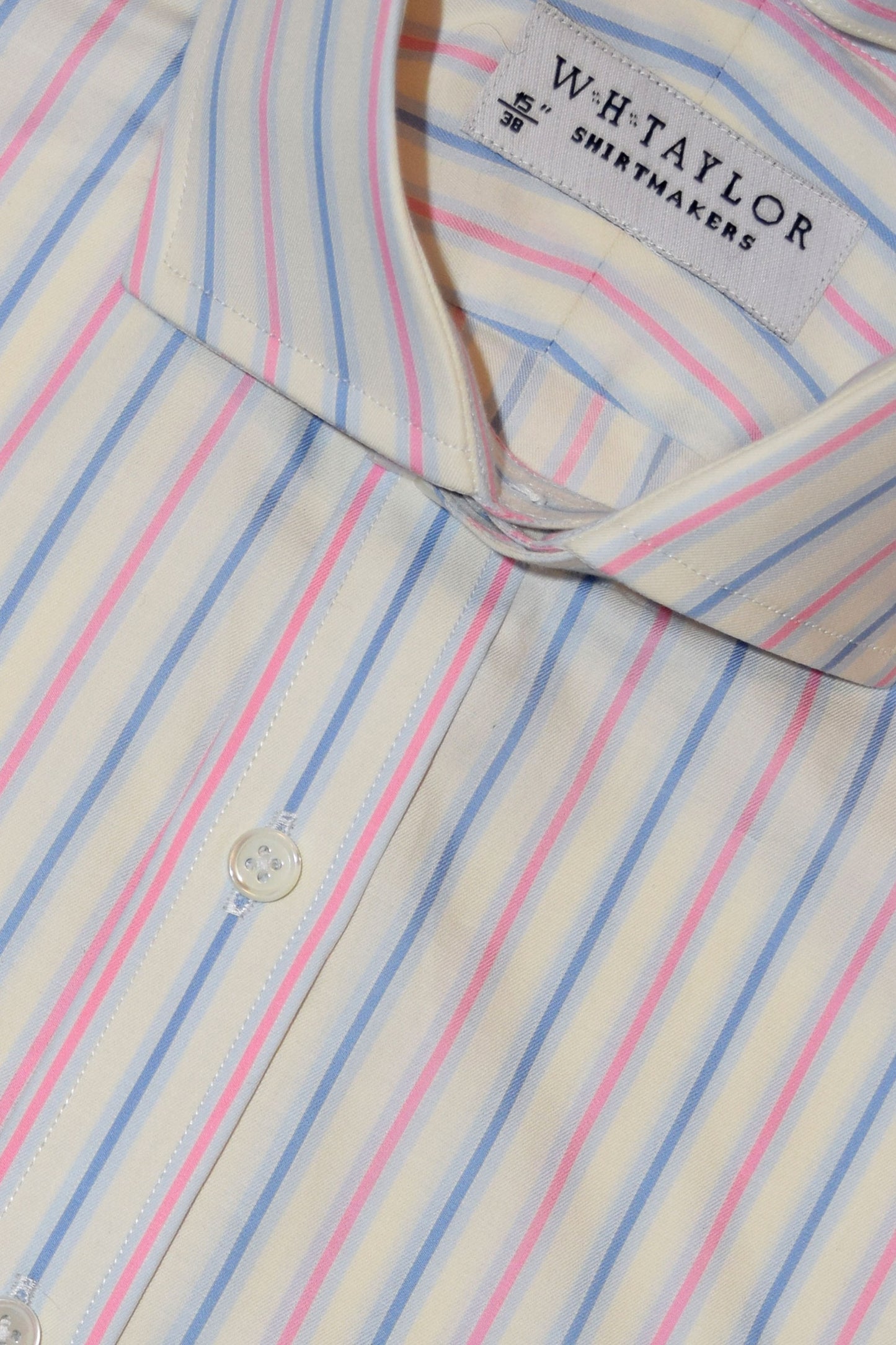 Blue & Pink Shadow Stripe Oxford Men's Bespoke Shirt