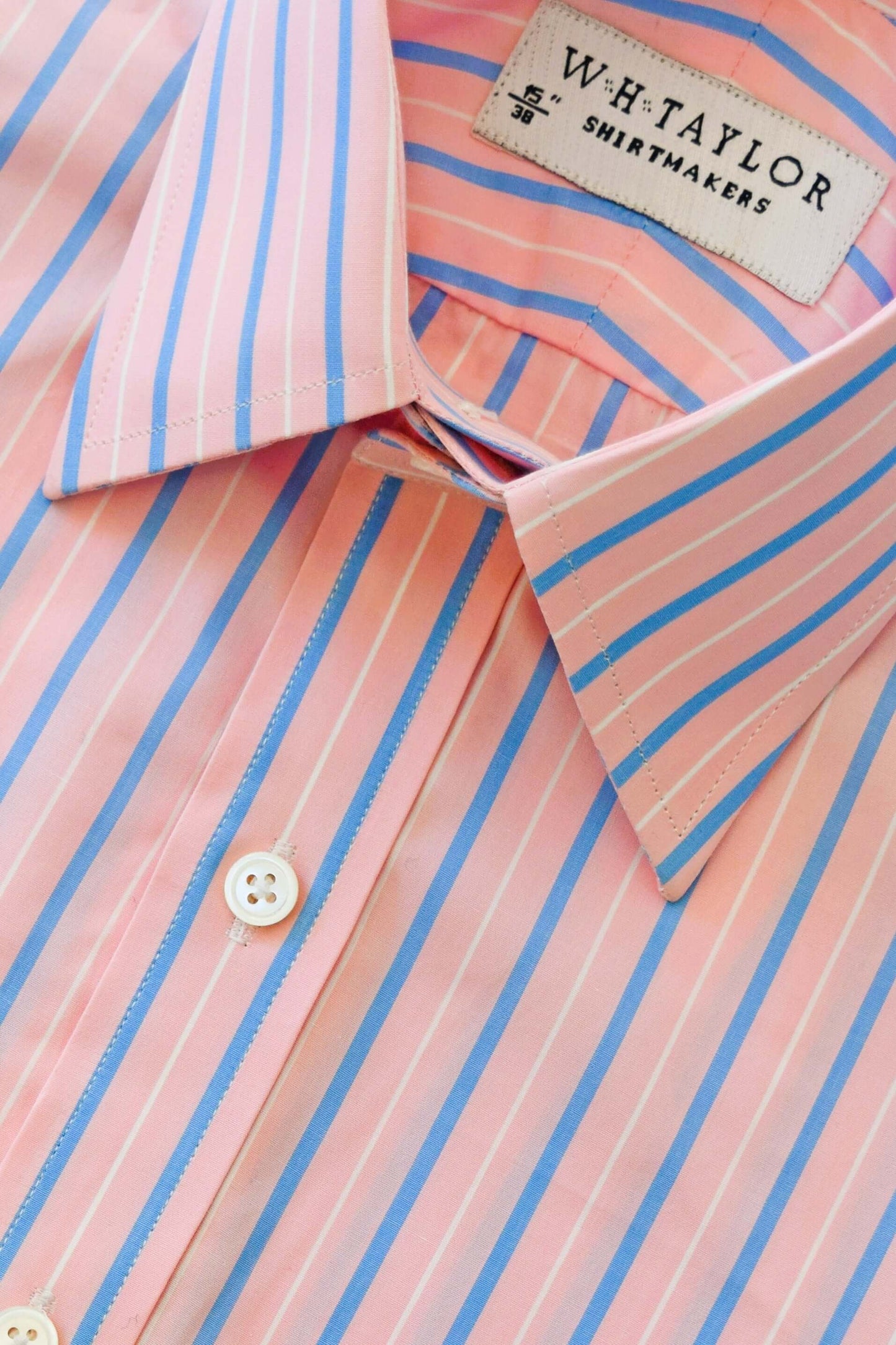 Pink & Blue Stripe Men's Bespoke Shirt