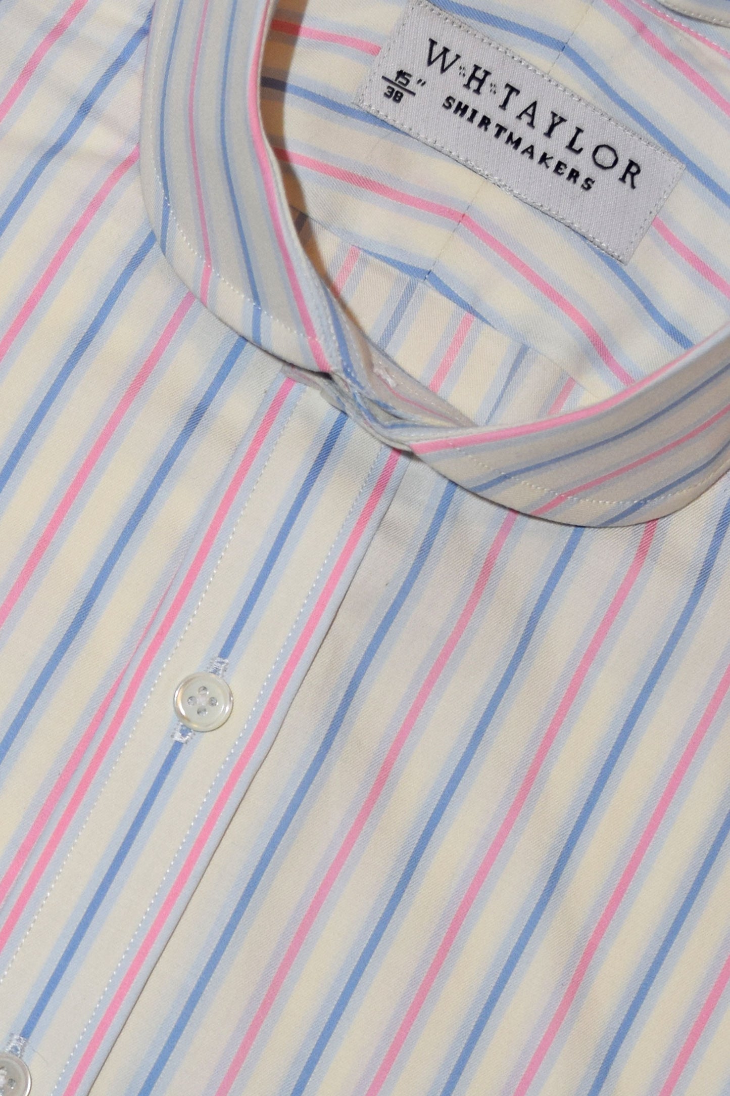 Blue & Pink Shadow Stripe Oxford Men's Bespoke Shirt